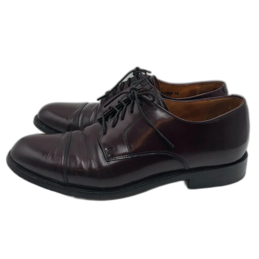 Cole Haan City Men’s Burgundy Leather Cap Toe Oxford Shoes 8.5D Dress Classic